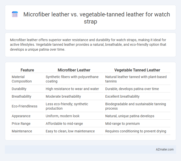 Microfiber leather vs. vegetable-tanned leather for watch strap - What is The Difference?