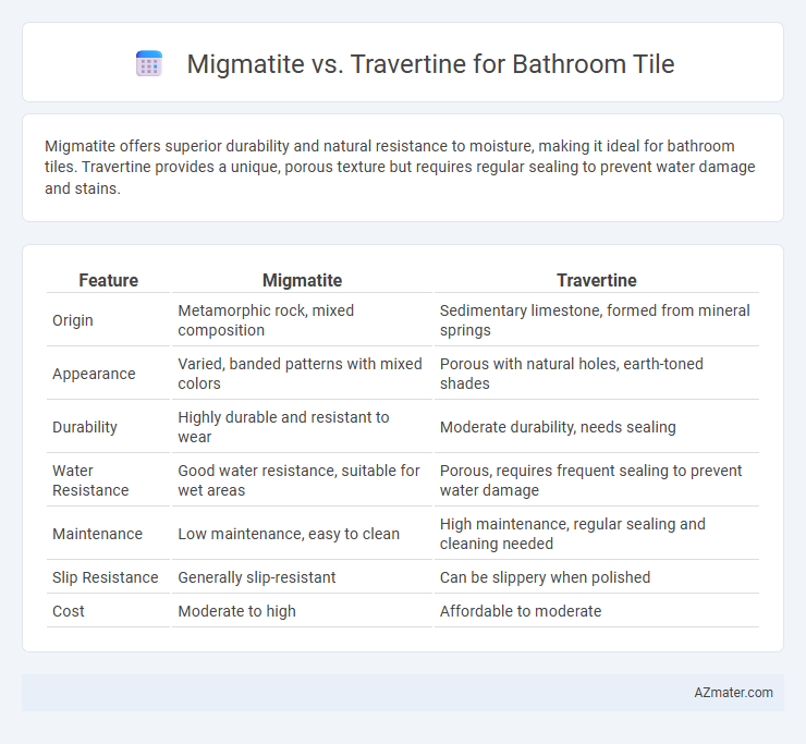 Migmatite vs. Travertine for Bathroom Tile - What is The Difference?