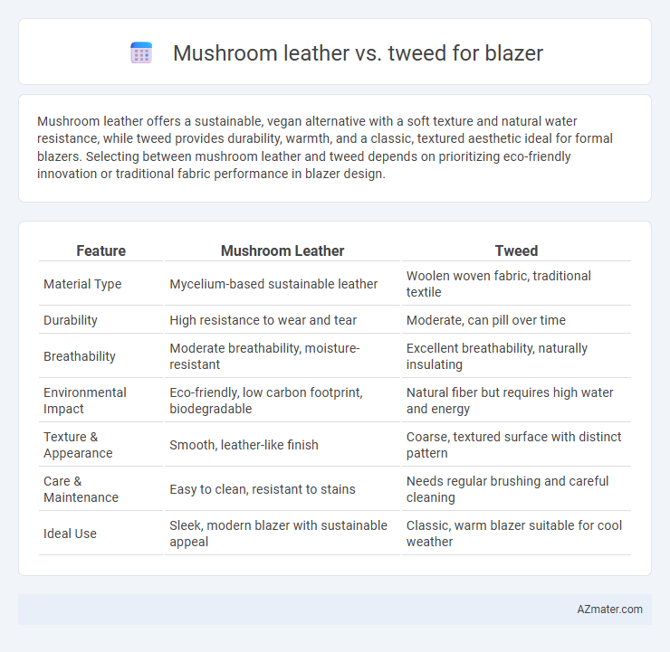 Mushroom leather vs. tweed for blazer - What is The Difference?