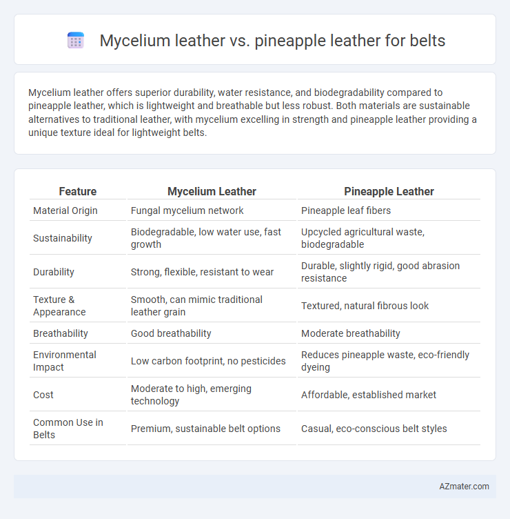 Mycelium leather vs. pineapple leather for belts - What is The Difference?