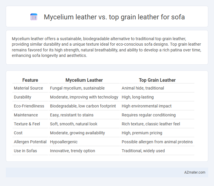 Mycelium leather vs. top grain leather for sofa - What is The Difference?