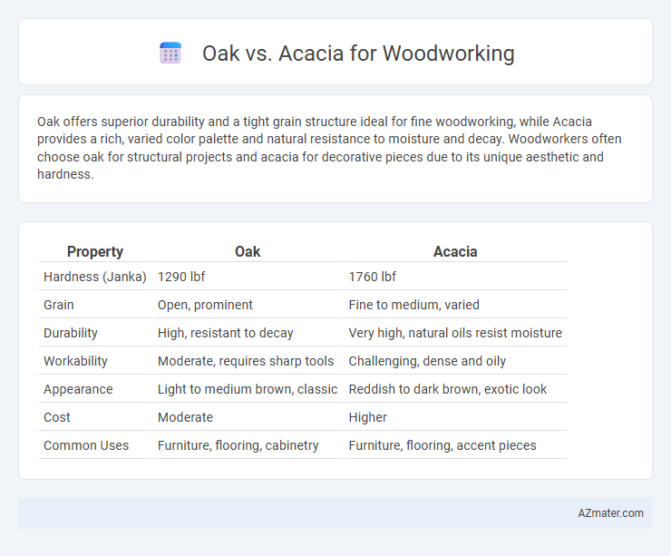 Oak vs. Acacia for Woodworking - What is The Difference?