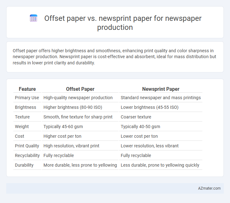 Offset paper vs. newsprint paper for newspaper production - What is The Difference?