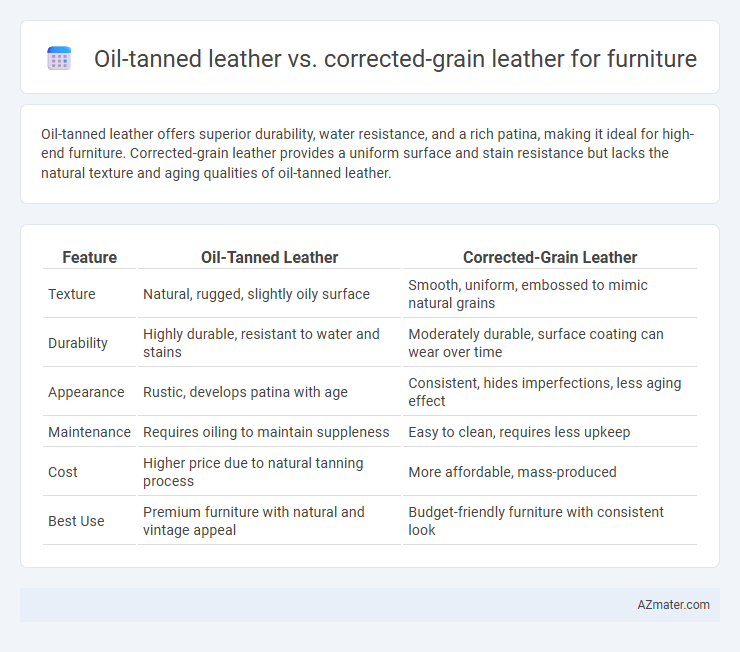 Oil-tanned leather vs. corrected-grain leather for furniture - What is The Difference?