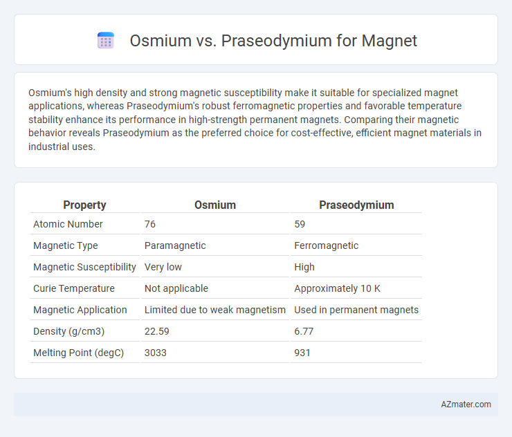 Osmium vs. Praseodymium for Magnet - What is The Difference?