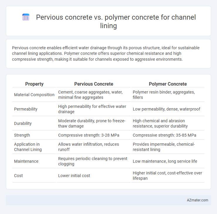 Pervious concrete vs. polymer concrete for channel lining - What is The Difference?