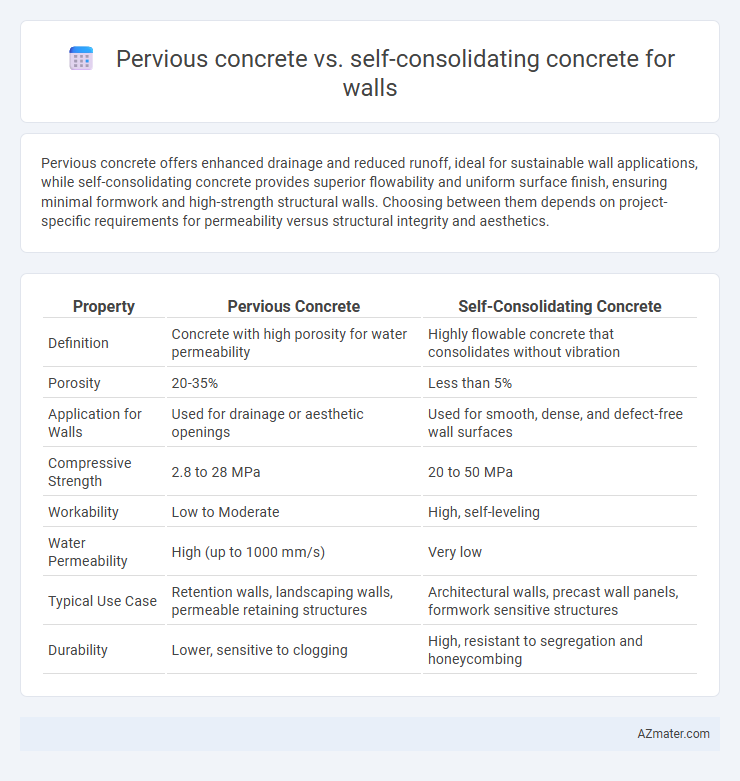 Pervious concrete vs. self-consolidating concrete for walls - What is The Difference?