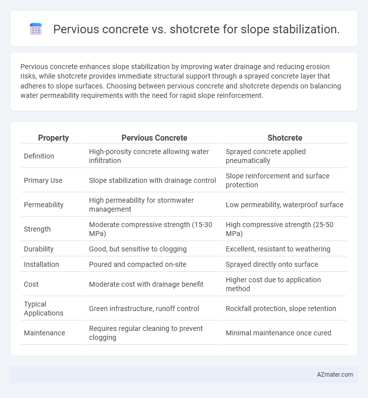 Pervious concrete vs. shotcrete for slope stabilization. - What is The Difference?