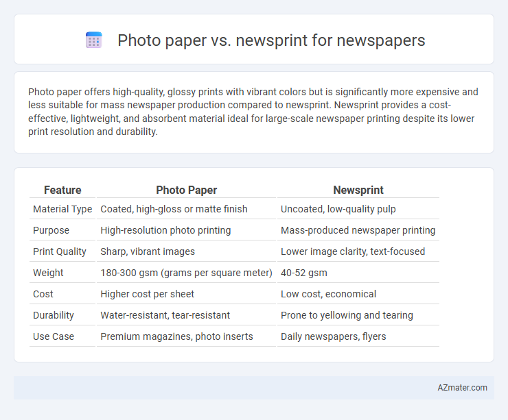 Photo paper vs. newsprint for newspapers - What is The Difference?