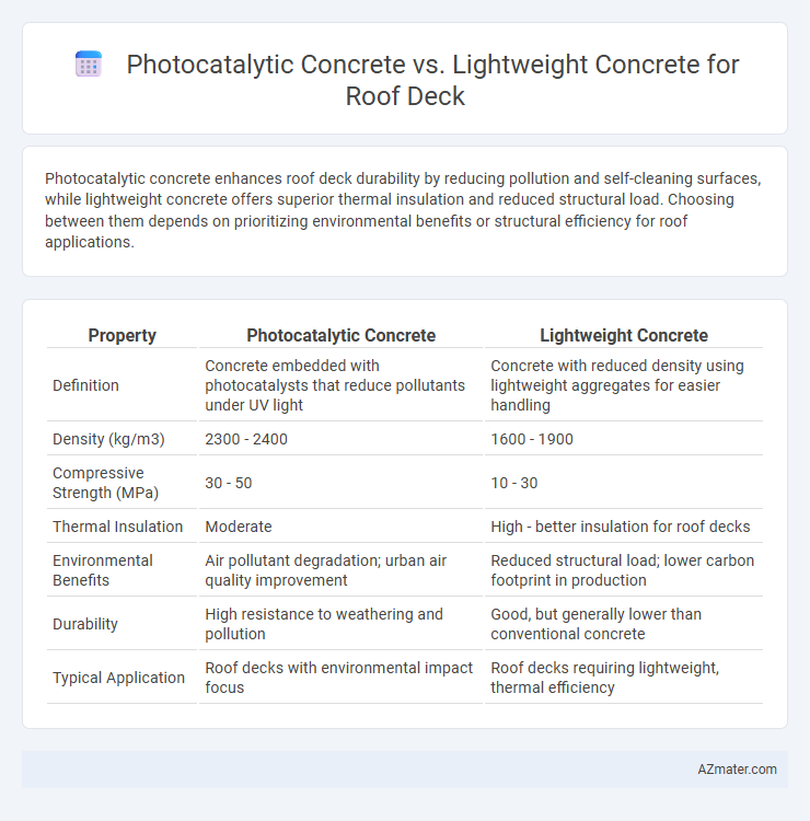 Photocatalytic Concrete vs. Lightweight Concrete for Roof Deck - What is The Difference?