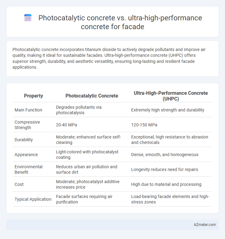 Photocatalytic concrete vs. ultra-high-performance concrete for facade - What is The Difference?