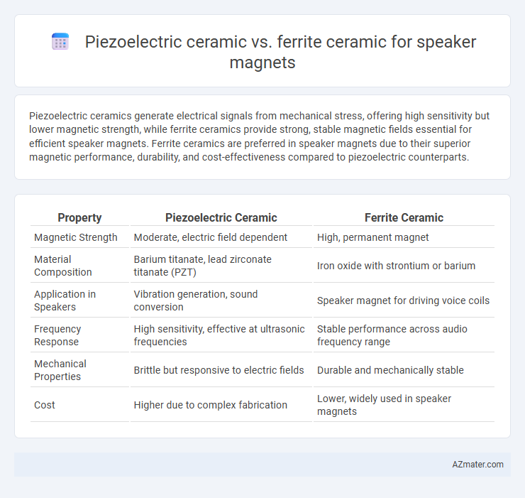 Piezoelectric ceramic vs. ferrite ceramic for speaker magnets - What is The Difference?