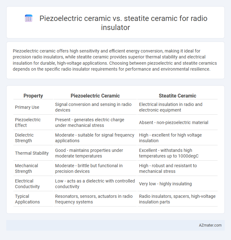 Piezoelectric ceramic vs. steatite ceramic for radio insulator - What is The Difference?