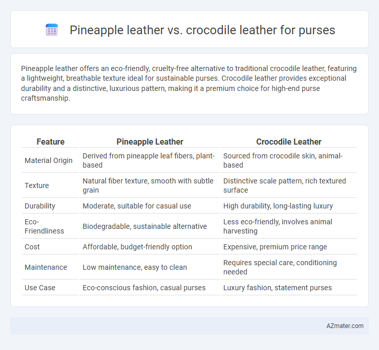 Pineapple leather vs. crocodile leather for purses - What is The Difference?
