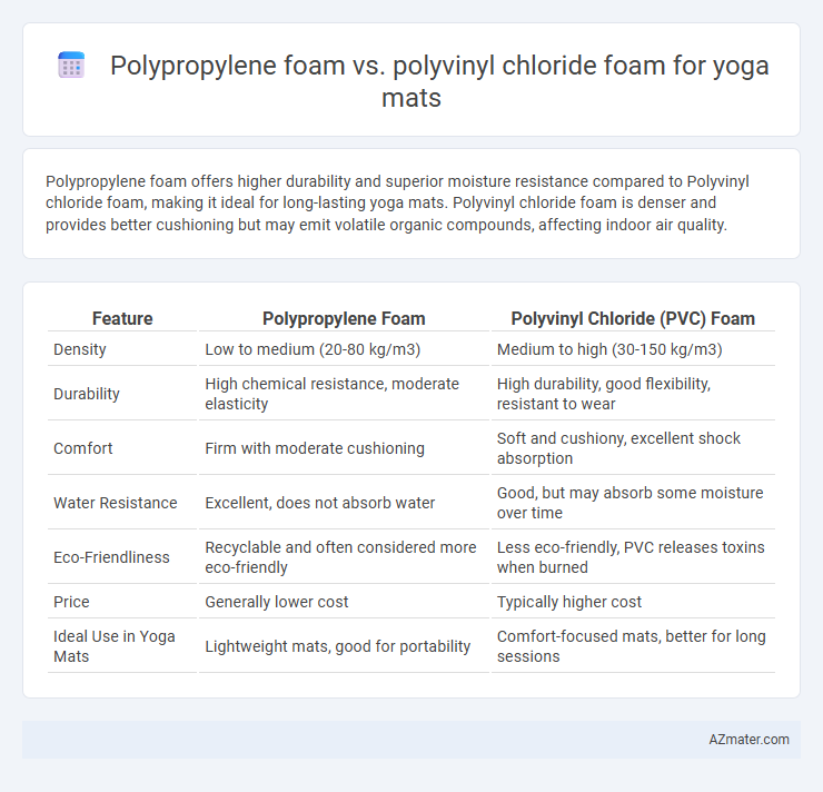 Polypropylene foam vs. polyvinyl chloride foam for yoga mats - What is The Difference?