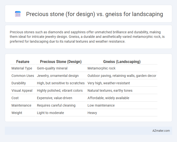 Precious stone (for design) vs. gneiss for landscaping - What is The Difference?