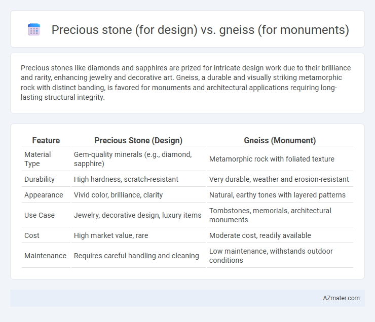 Precious stone (for design) vs. gneiss (for monuments) - What is The Difference?