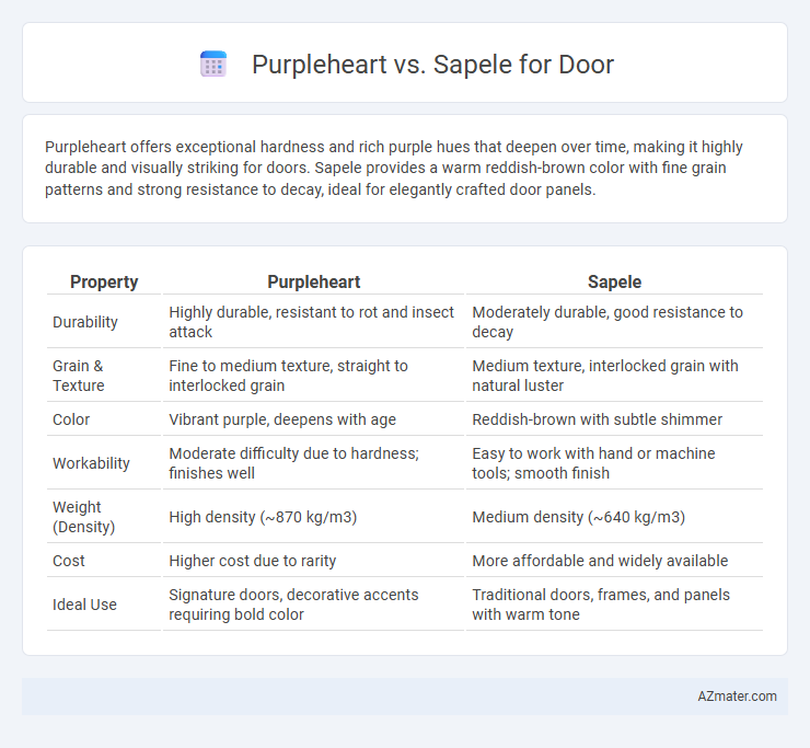 Purpleheart vs. Sapele for Door - What is The Difference?