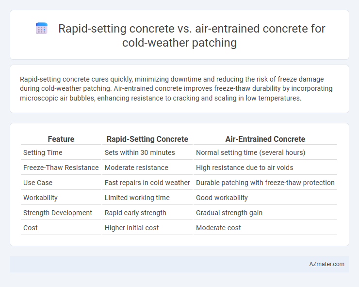 Rapid-setting concrete vs. air-entrained concrete for cold-weather patching - What is The Difference?