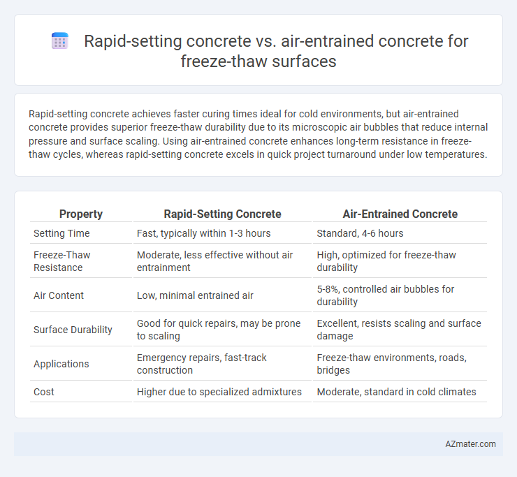 Rapid-setting concrete vs. air-entrained concrete for freeze-thaw surfaces - What is The Difference?
