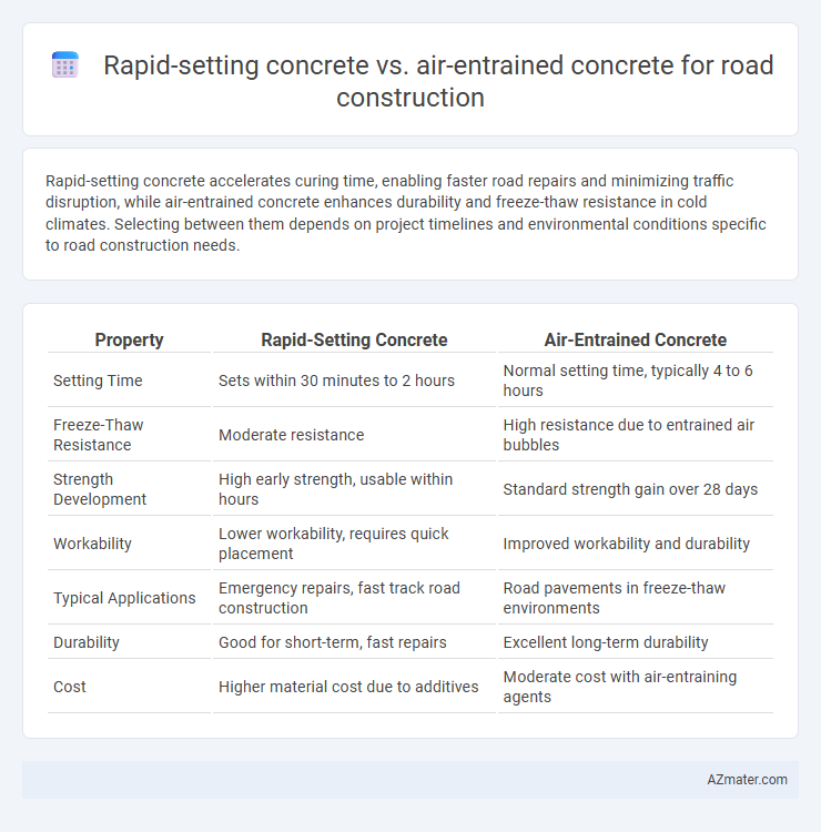 Rapid-setting concrete vs. air-entrained concrete for road construction - What is The Difference?