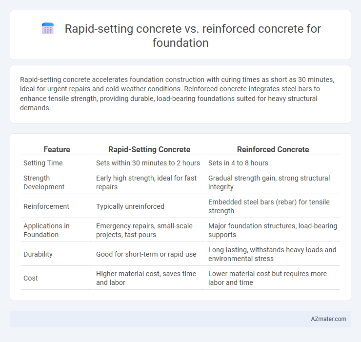 Rapid-setting concrete vs. reinforced concrete for foundation - What is The Difference?