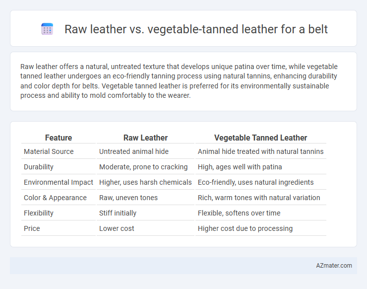 Raw leather vs. vegetable-tanned leather for a belt - What is The Difference?