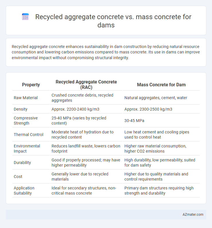 Recycled aggregate concrete vs. mass concrete for dams - What is The Difference?