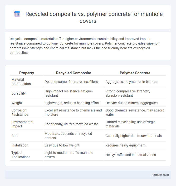 Recycled composite vs. polymer concrete for manhole covers - What is The Difference?