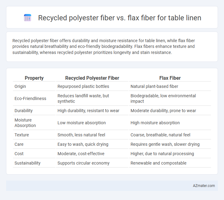 Recycled polyester fiber vs. flax fiber for table linen - What is The Difference?