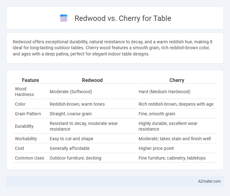 Redwood vs. Cherry for Table - What is The Difference?