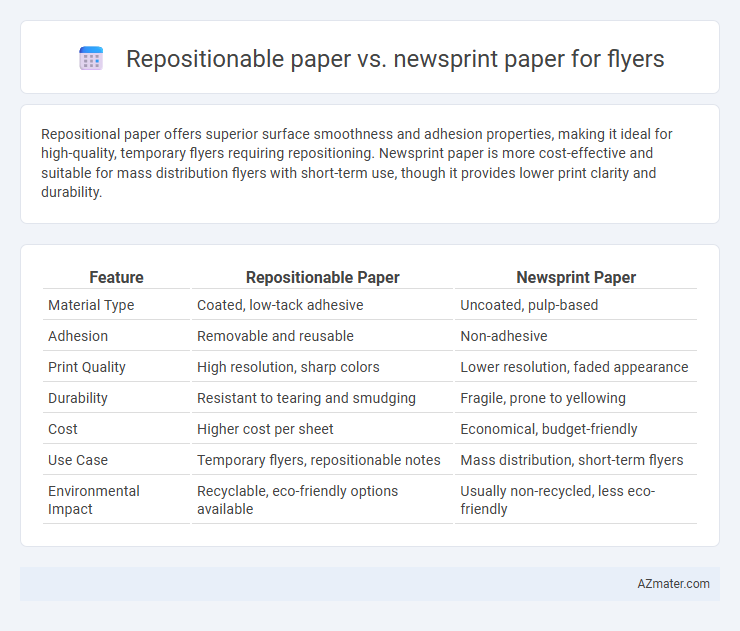 Repositionable paper vs. newsprint paper for flyers - What is The Difference?