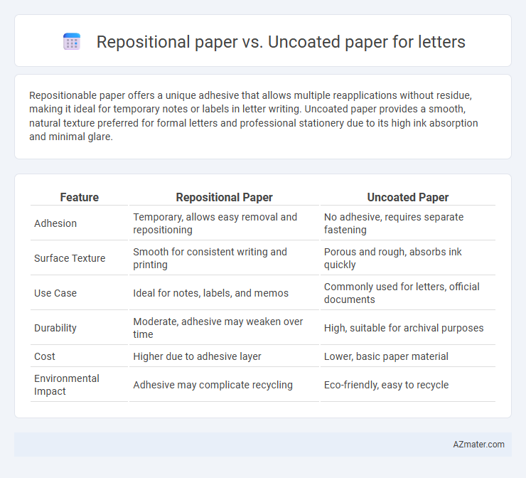 Repositional paper vs. Uncoated paper for letters - What is The Difference?
