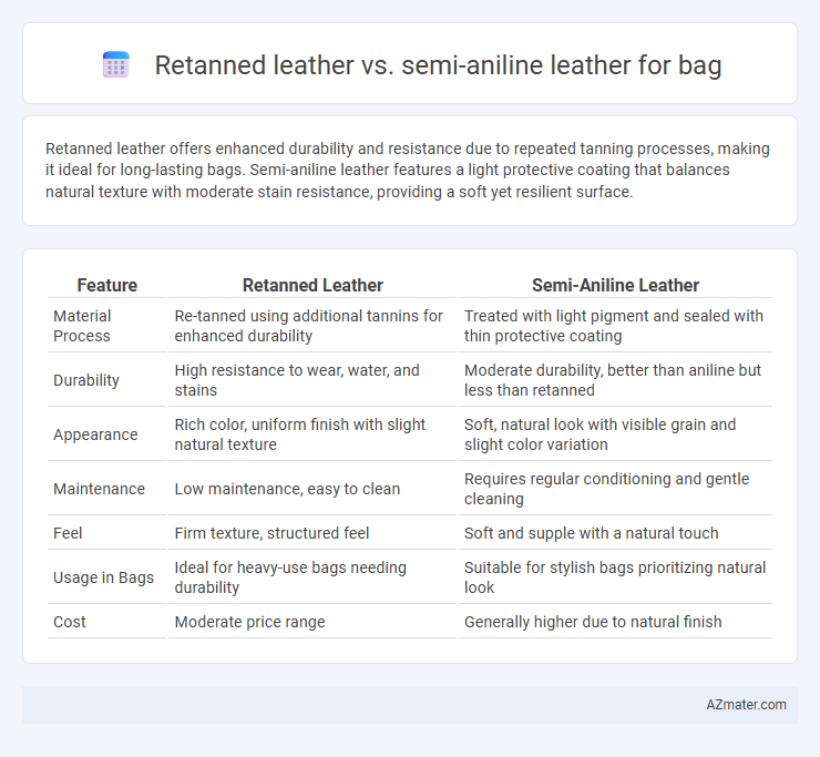 Retanned leather vs. semi-aniline leather for bag - What is The Difference?