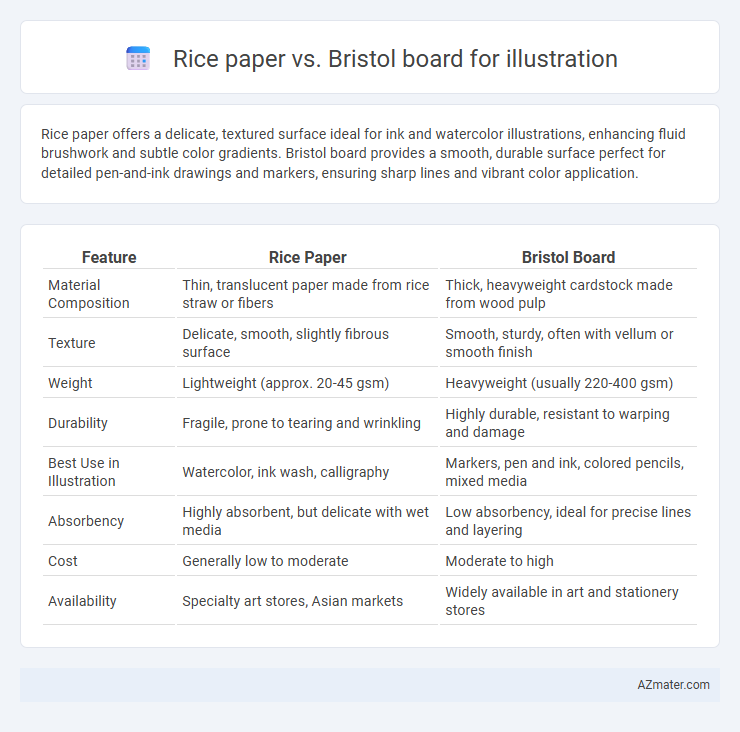 Rice paper vs. Bristol board for illustration - What is The Difference?