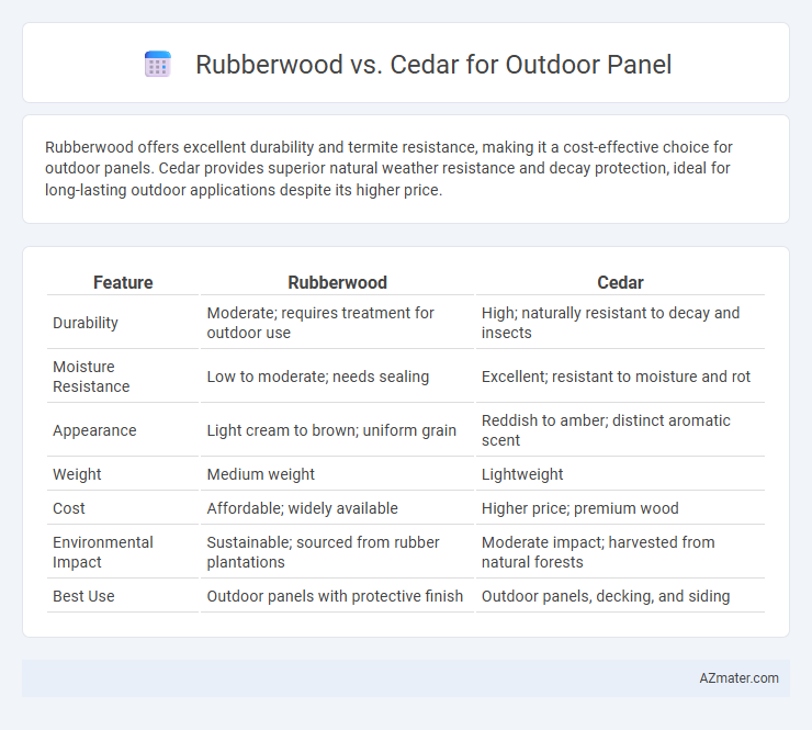 Rubberwood vs. Cedar for Outdoor Panel - What is The Difference?