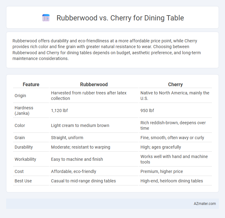 Rubberwood vs. Cherry for Dining Table - What is The Difference?