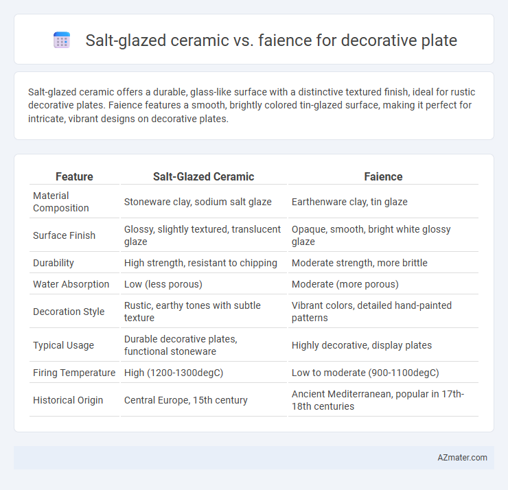 Salt-glazed ceramic vs. faience for decorative plate - What is The Difference?