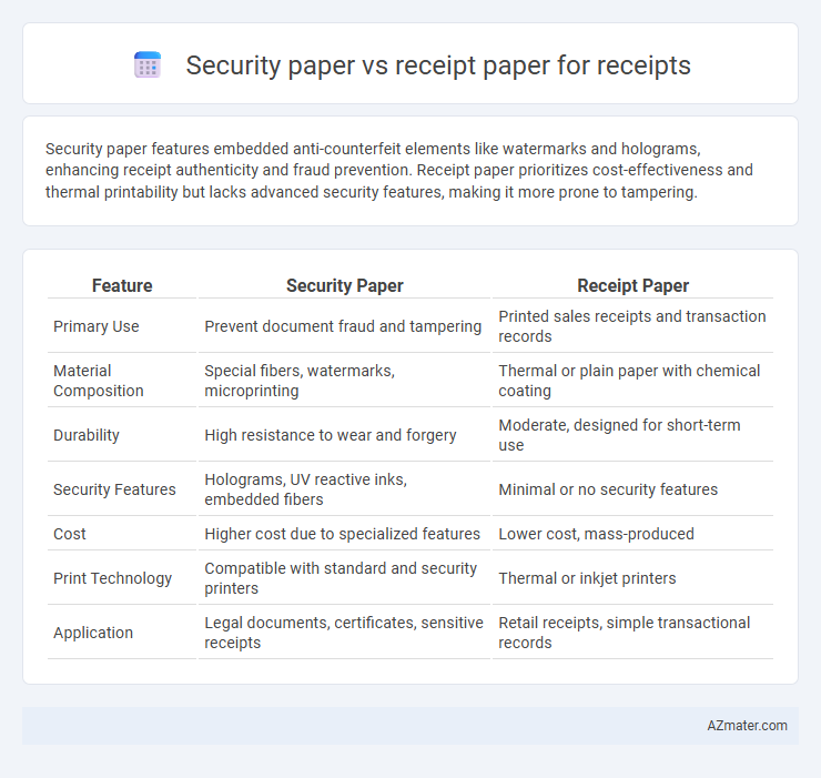 Security paper vs receipt paper for receipts - What is The Difference?