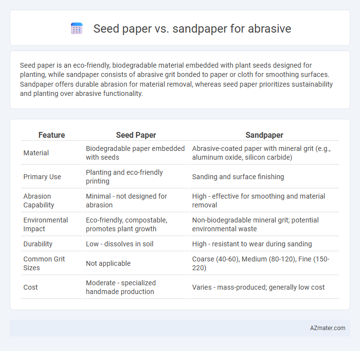 Seed paper vs. sandpaper for abrasive - What is The Difference?