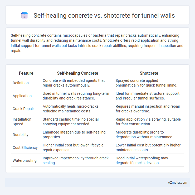 Self-healing concrete vs. shotcrete for tunnel walls - What is The Difference?