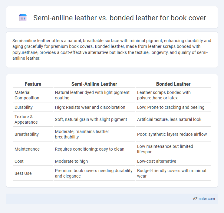 Semi-aniline leather vs. bonded leather for book cover - What is The Difference?