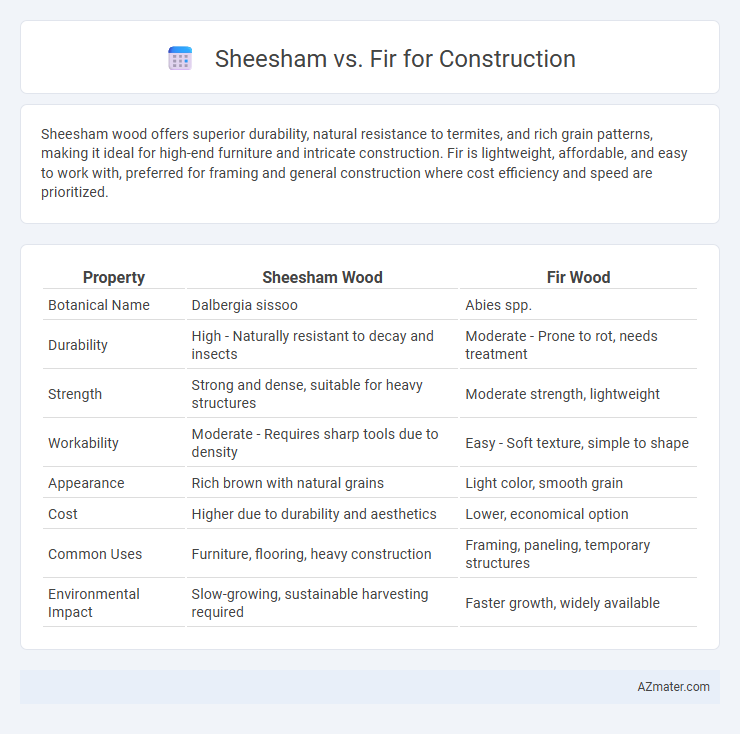 Sheesham vs. Fir for Construction - What is The Difference?