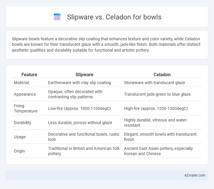 Slipware vs. Celadon for bowls - What is The Difference?