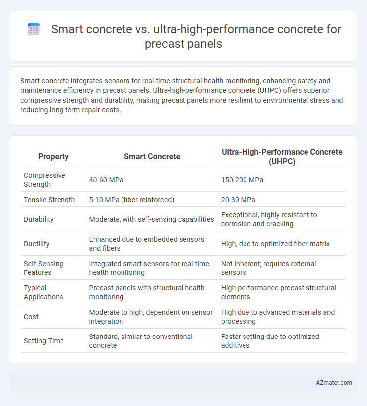 Smart concrete vs. ultra-high-performance concrete for precast panels - What is The Difference?