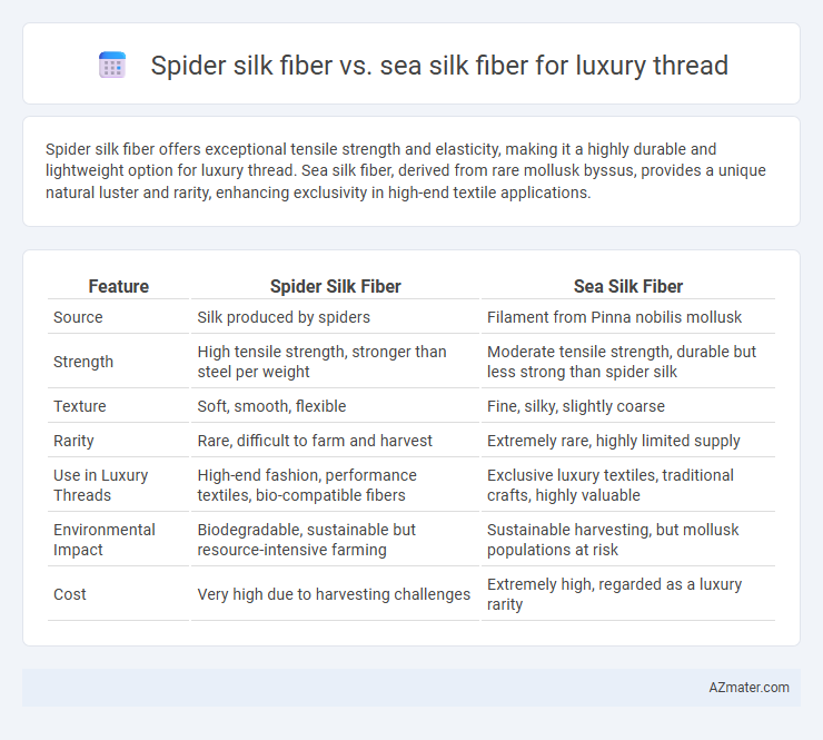 Spider silk fiber vs. sea silk fiber for luxury thread - What is The Difference?