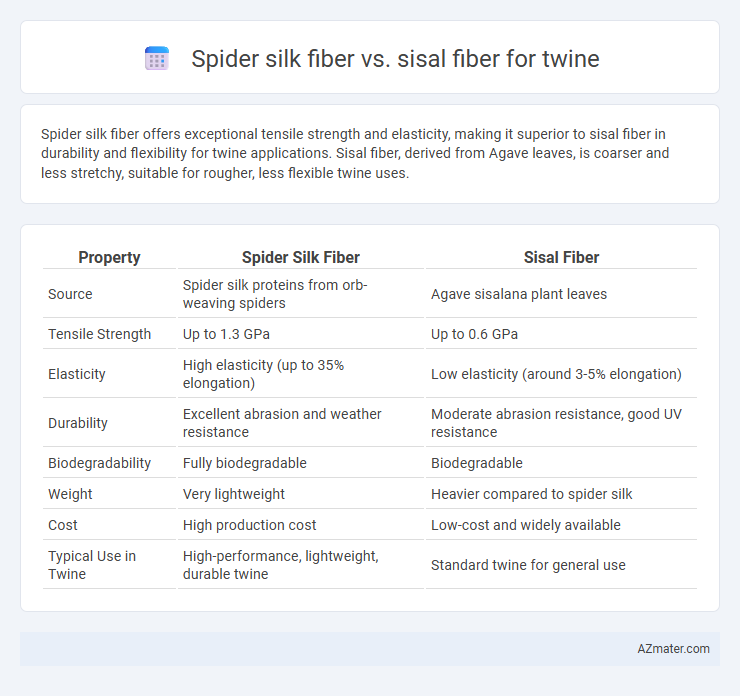 Spider silk fiber vs. sisal fiber for twine - What is The Difference?