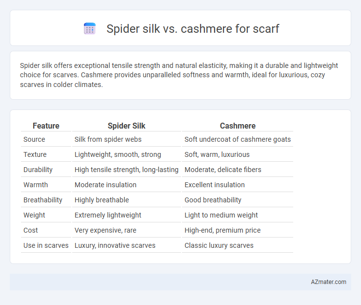 Spider silk vs. cashmere for scarf - What is The Difference?