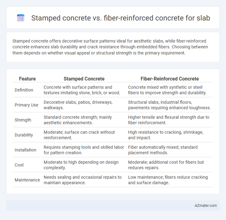 Stamped concrete vs. fiber-reinforced concrete for slab - What is The Difference?