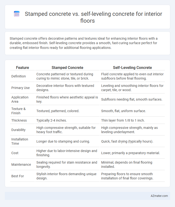 Stamped concrete vs. self-leveling concrete for interior floors - What is The Difference?